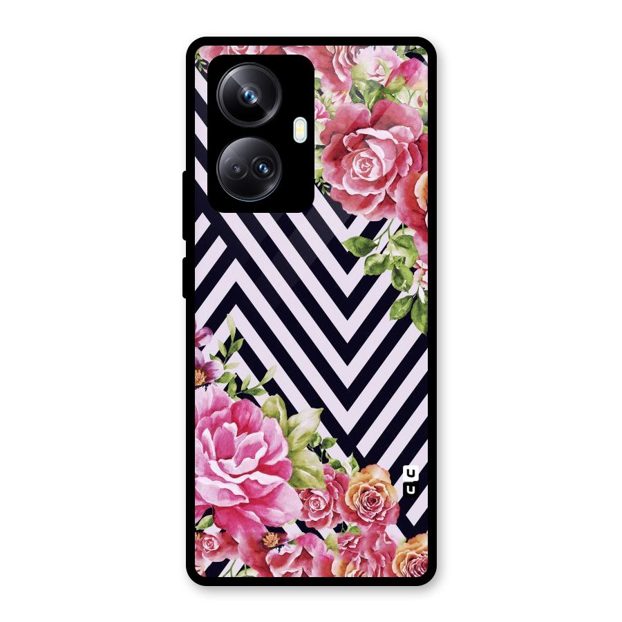 Bloom Zig Zag Glass Back Case for Realme 10 Pro Plus