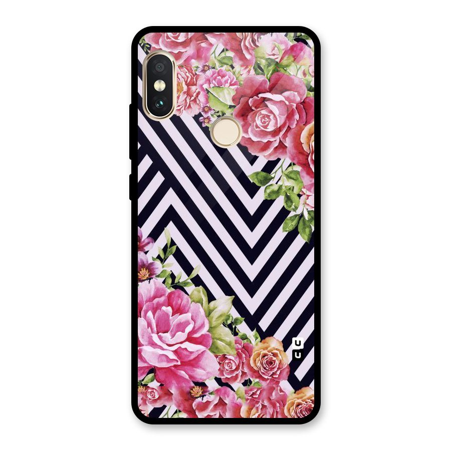 Bloom Zig Zag Glass Back Case for Redmi Note 5 Pro
