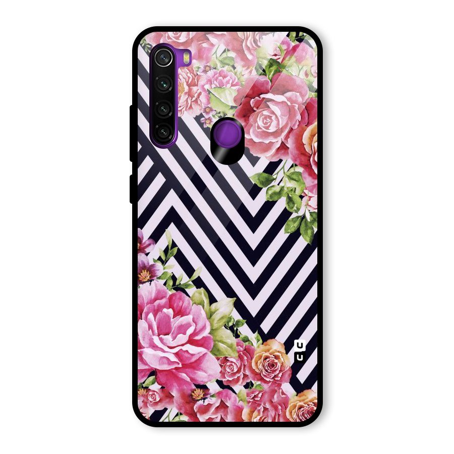 Bloom Zig Zag Glass Back Case for Redmi Note 8