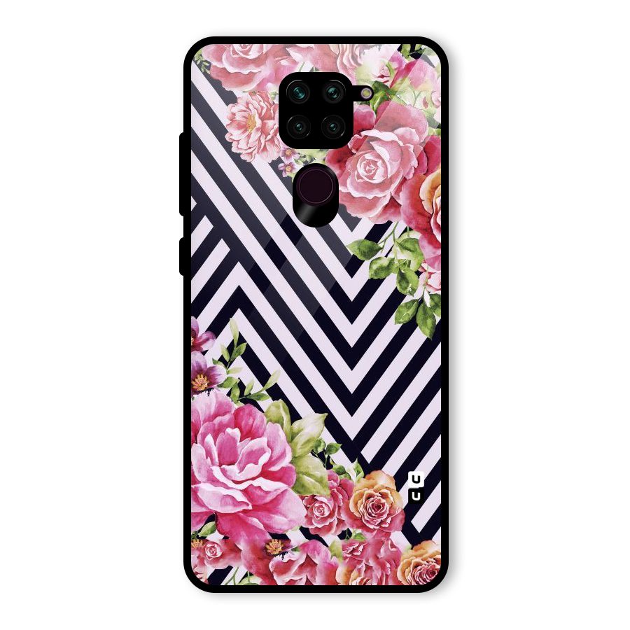 Bloom Zig Zag Glass Back Case for Redmi Note 9