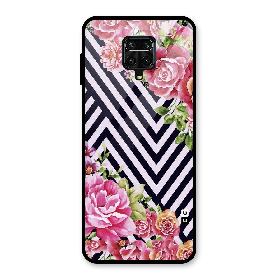 Bloom Zig Zag Glass Back Case for Redmi Note 9 Pro