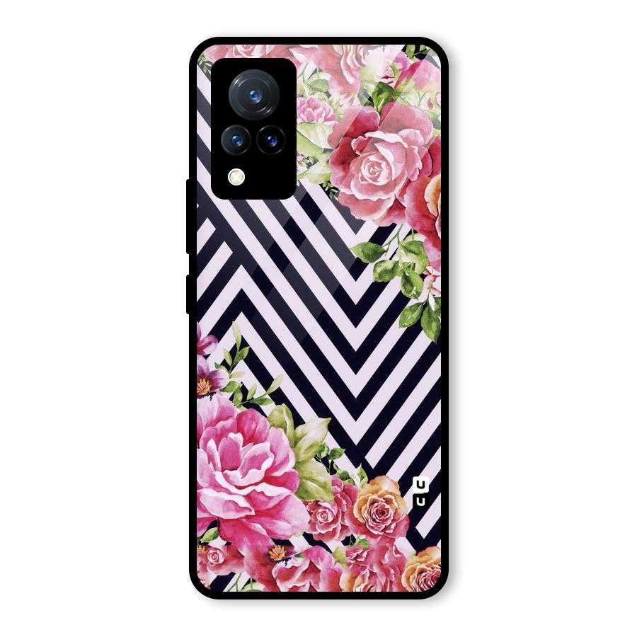 Bloom Zig Zag Glass Back Case for Vivo V21 5G