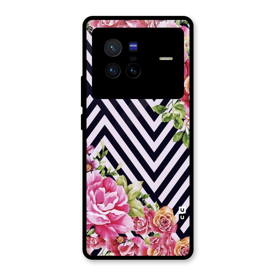 Bloom Zig Zag Glass Back Case for Vivo X80