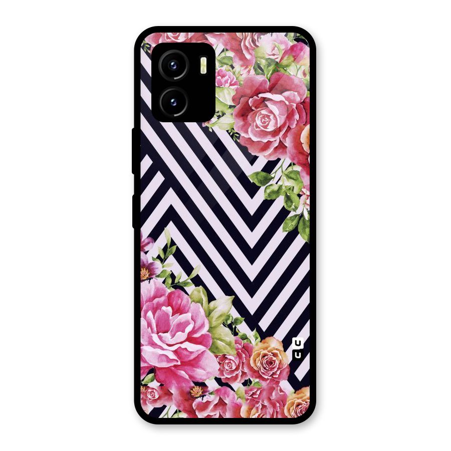 Bloom Zig Zag Glass Back Case for Vivo Y15s