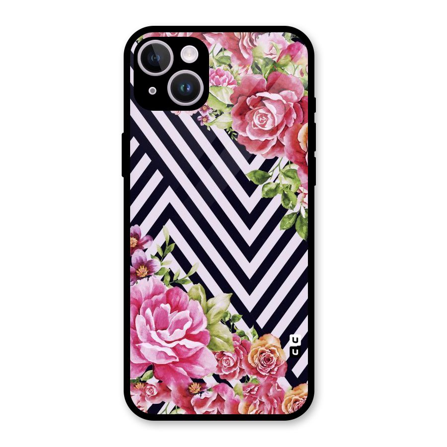 Bloom Zig Zag Glass Back Case for iPhone 14 Plus