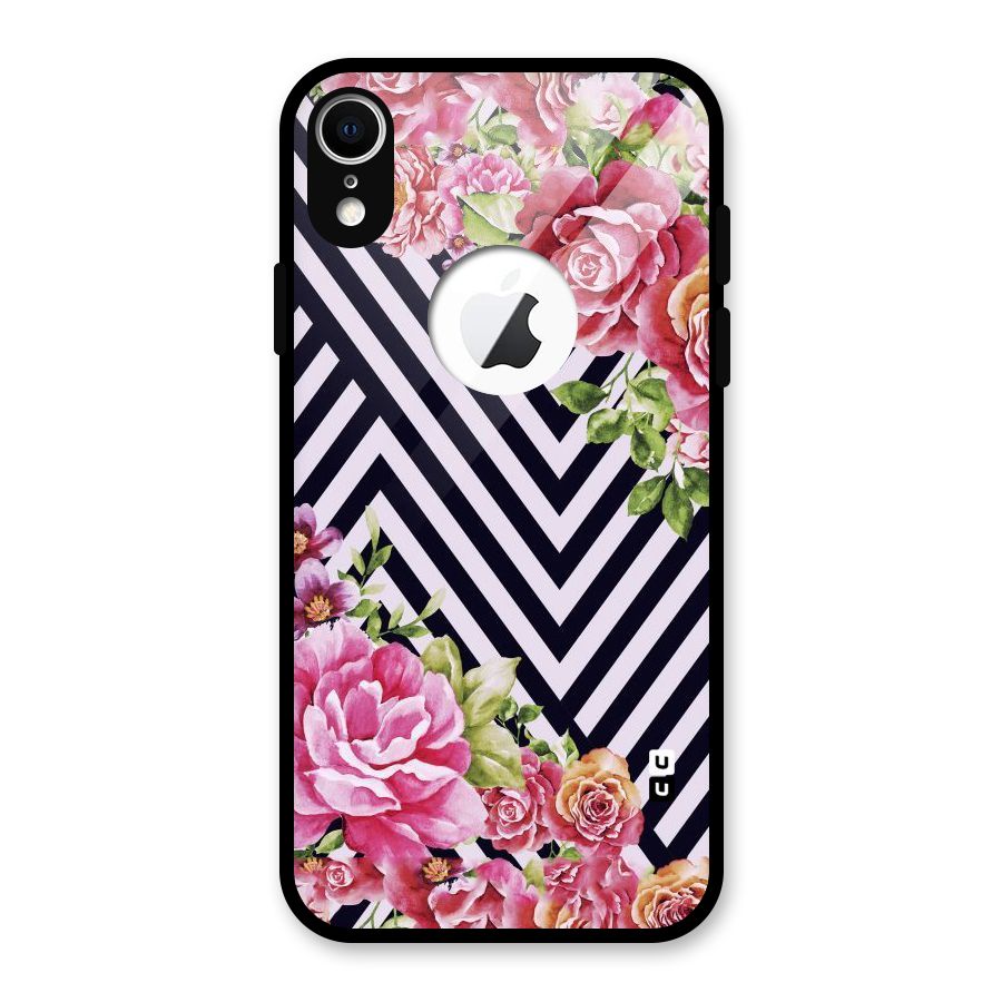 Bloom Zig Zag Glass Back Case for iPhone XR Logo Cut