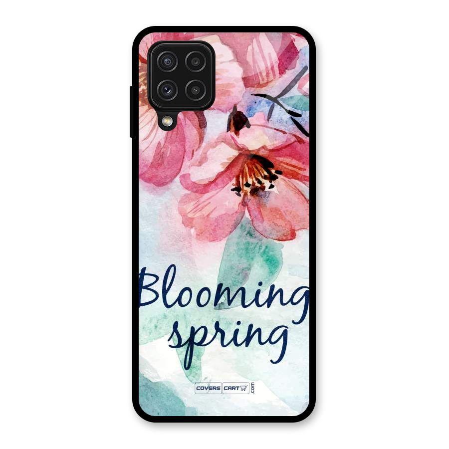 Blooming Spring Glass Back Case for Galaxy A22 4G