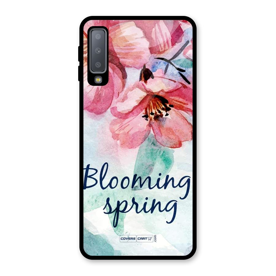 Blooming Spring Glass Back Case for Galaxy A7 (2018)