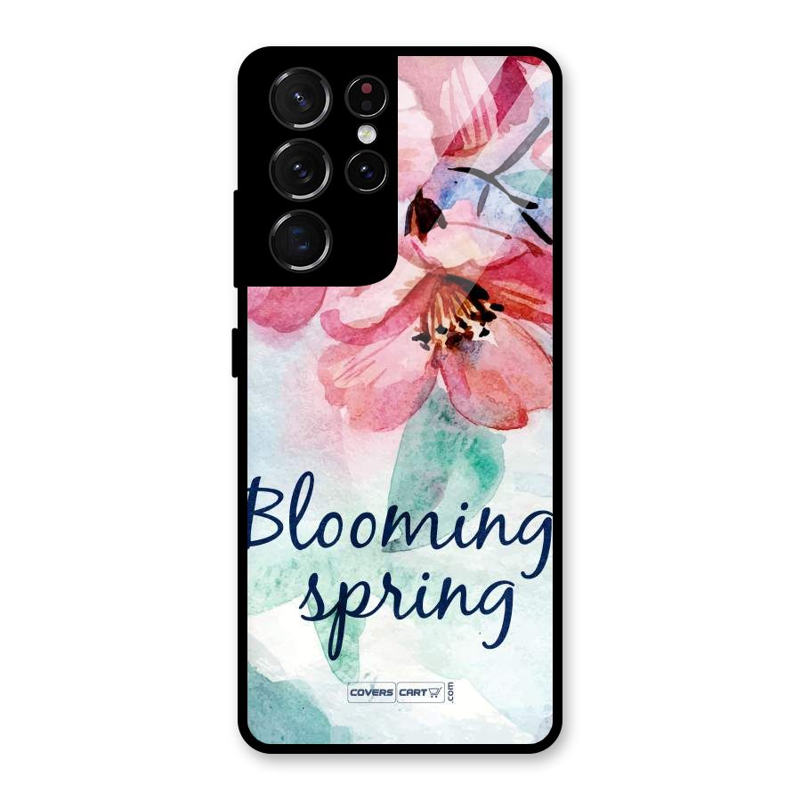Blooming Spring Glass Back Case for Galaxy S21 Ultra 5G