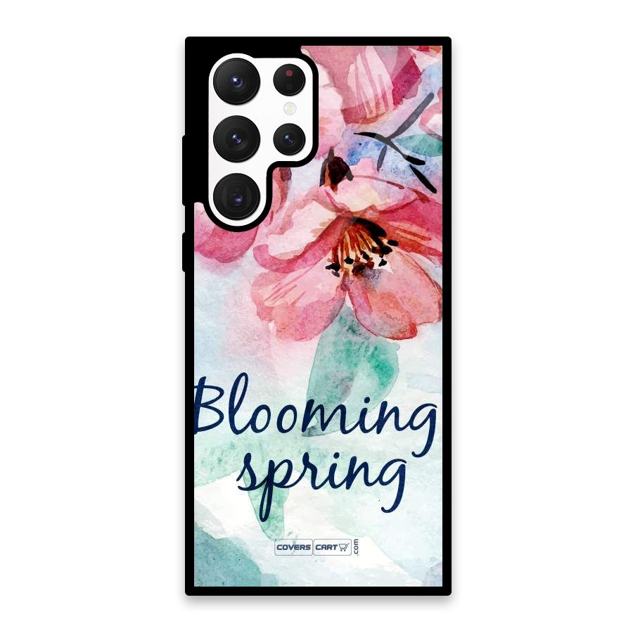 Blooming Spring Glass Back Case for Galaxy S22 Ultra 5G