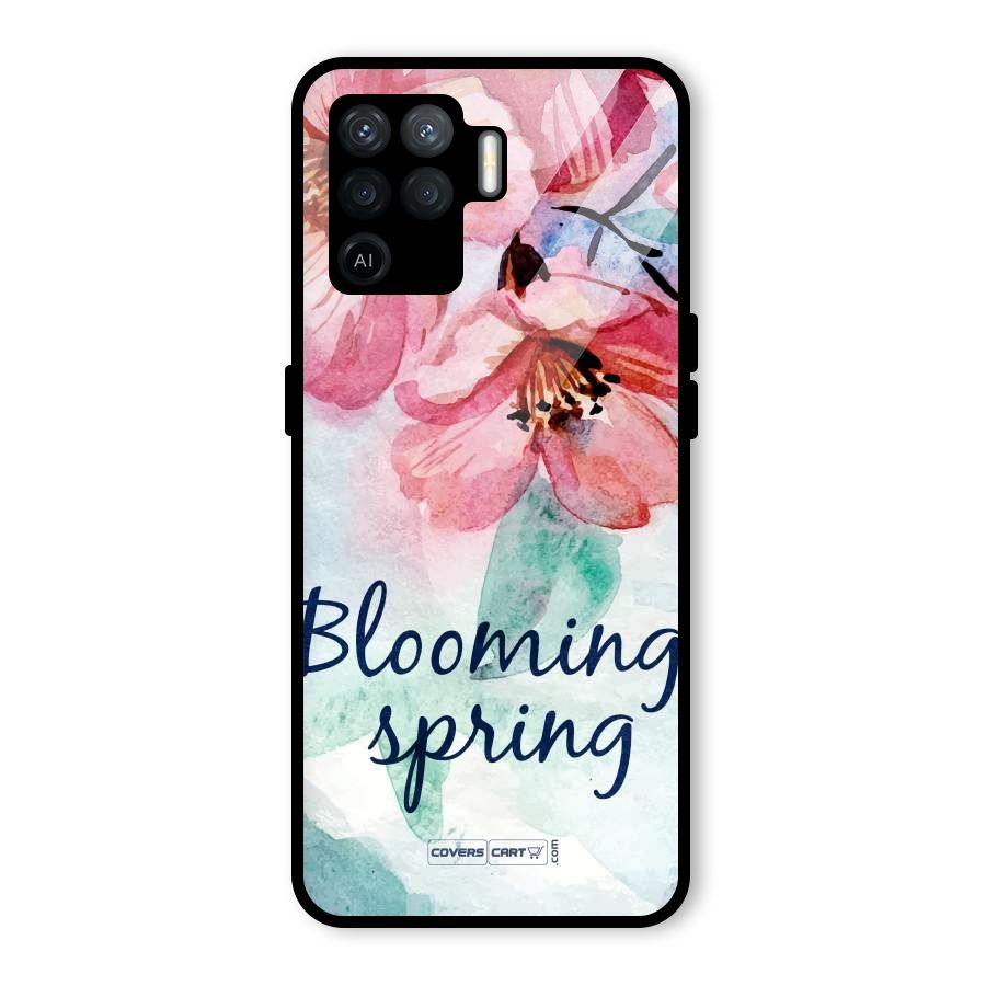 Blooming Spring Glass Back Case for Oppo F19 Pro