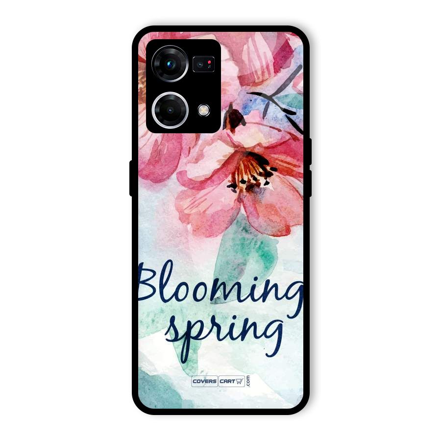 Blooming Spring Glass Back Case for Oppo F21 Pro 4G