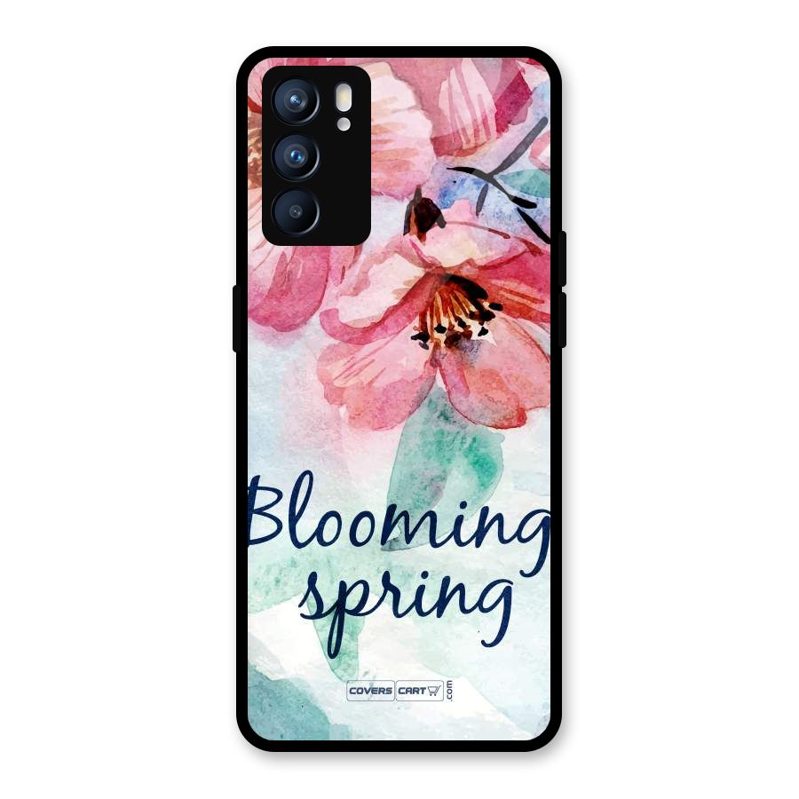 Blooming Spring Glass Back Case for Oppo Reno6 5G