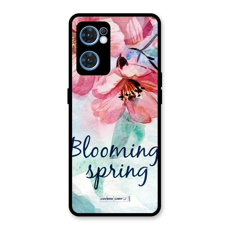 Blooming Spring Glass Back Case for Oppo Reno7 5G