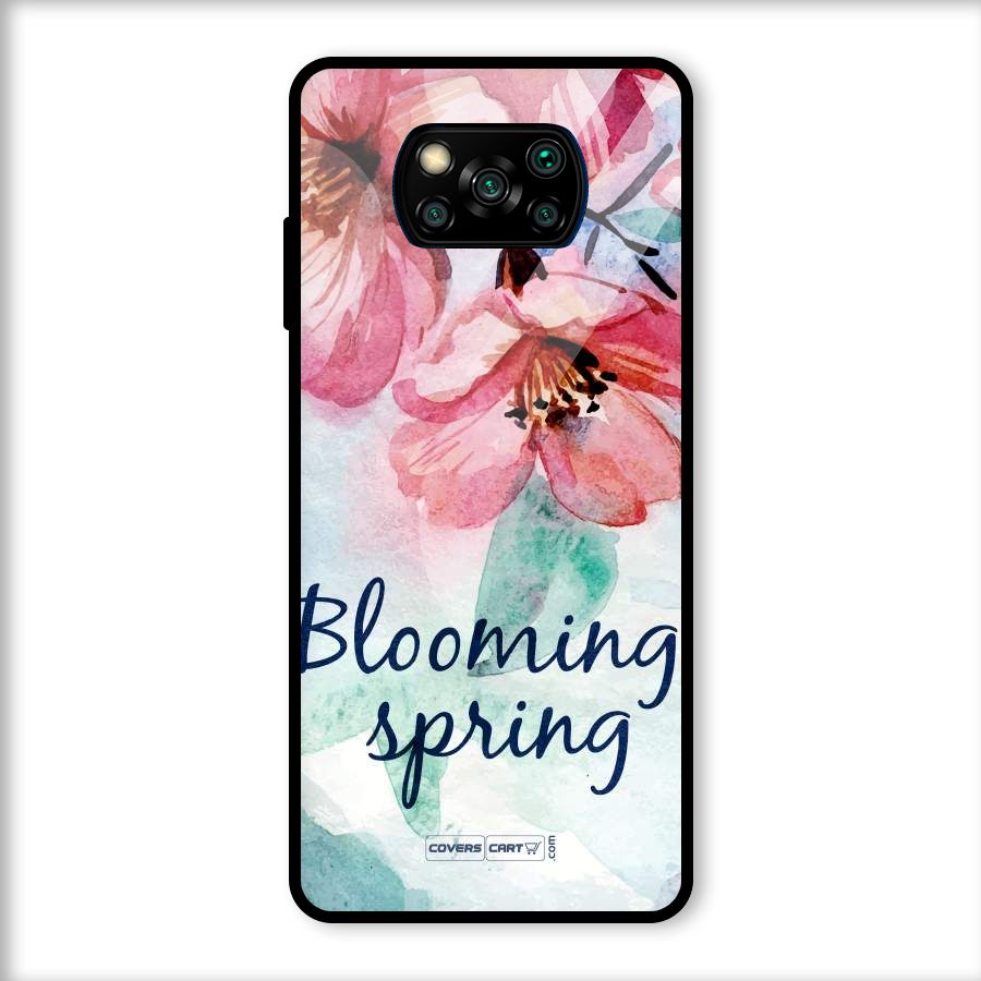 Blooming Spring Glass Back Case for Poco X3