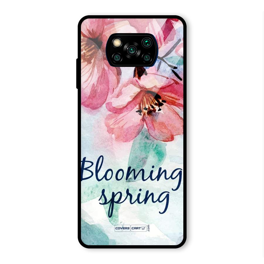 Blooming Spring Glass Back Case for Poco X3 Pro