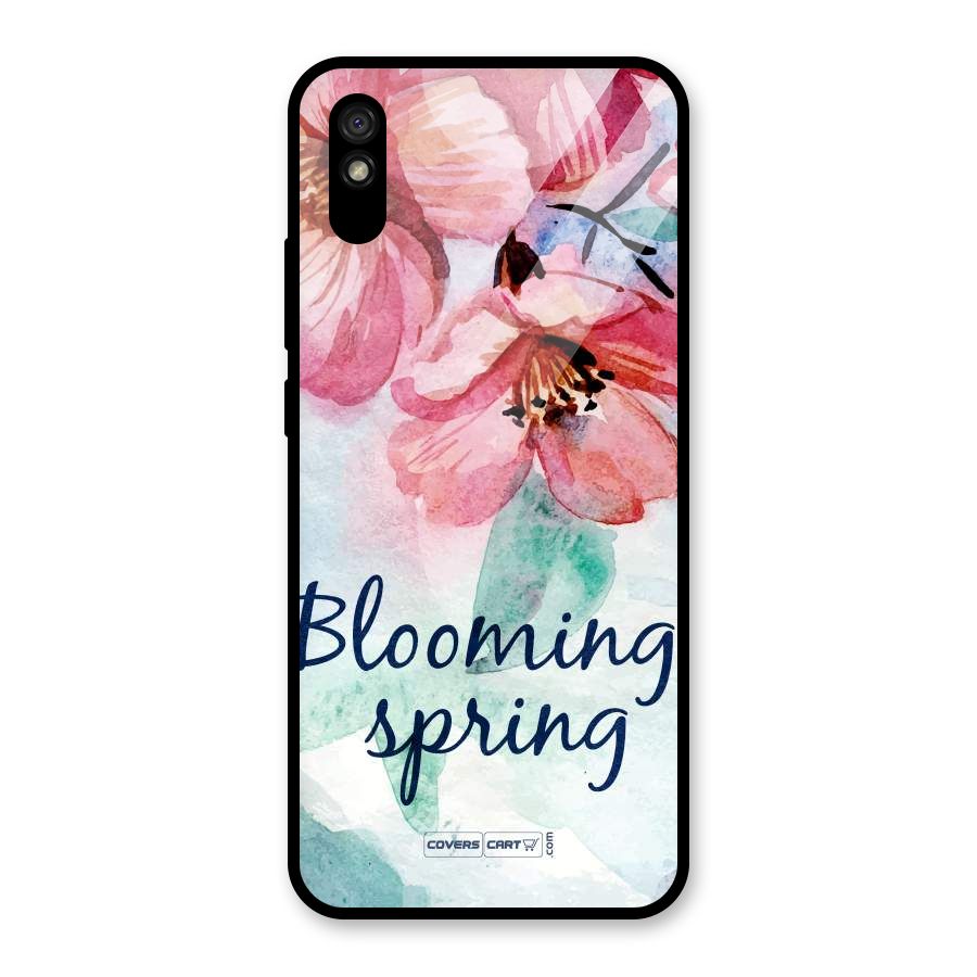 Blooming Spring Glass Back Case for Redmi 9i