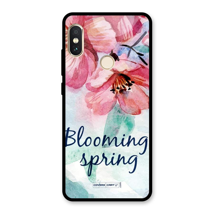 Blooming Spring Glass Back Case for Redmi Note 5 Pro