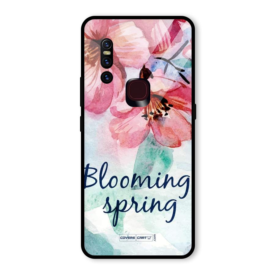 Blooming Spring Glass Back Case for Vivo V15