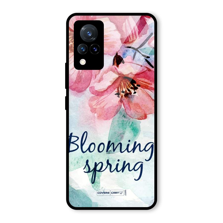 Blooming Spring Glass Back Case for Vivo V21 5G