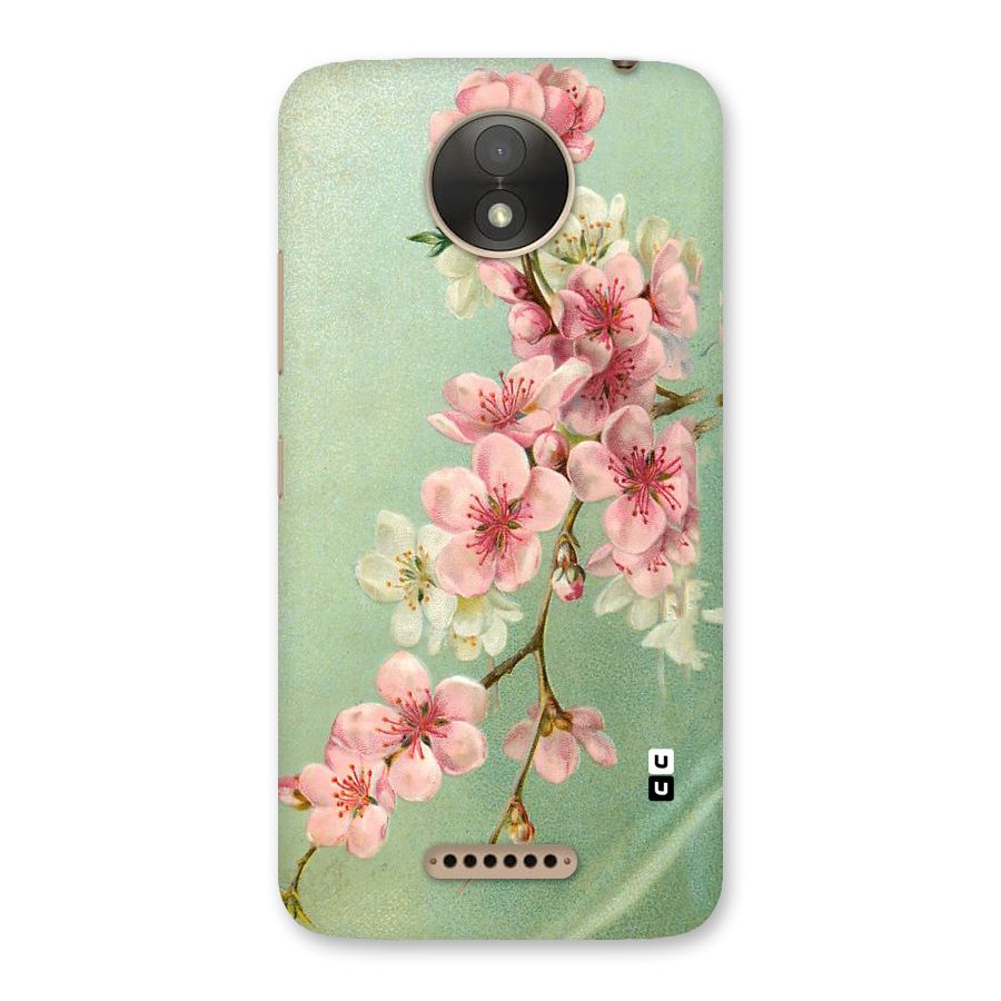 Blossom Cherry Design Back Case for Moto C Plus