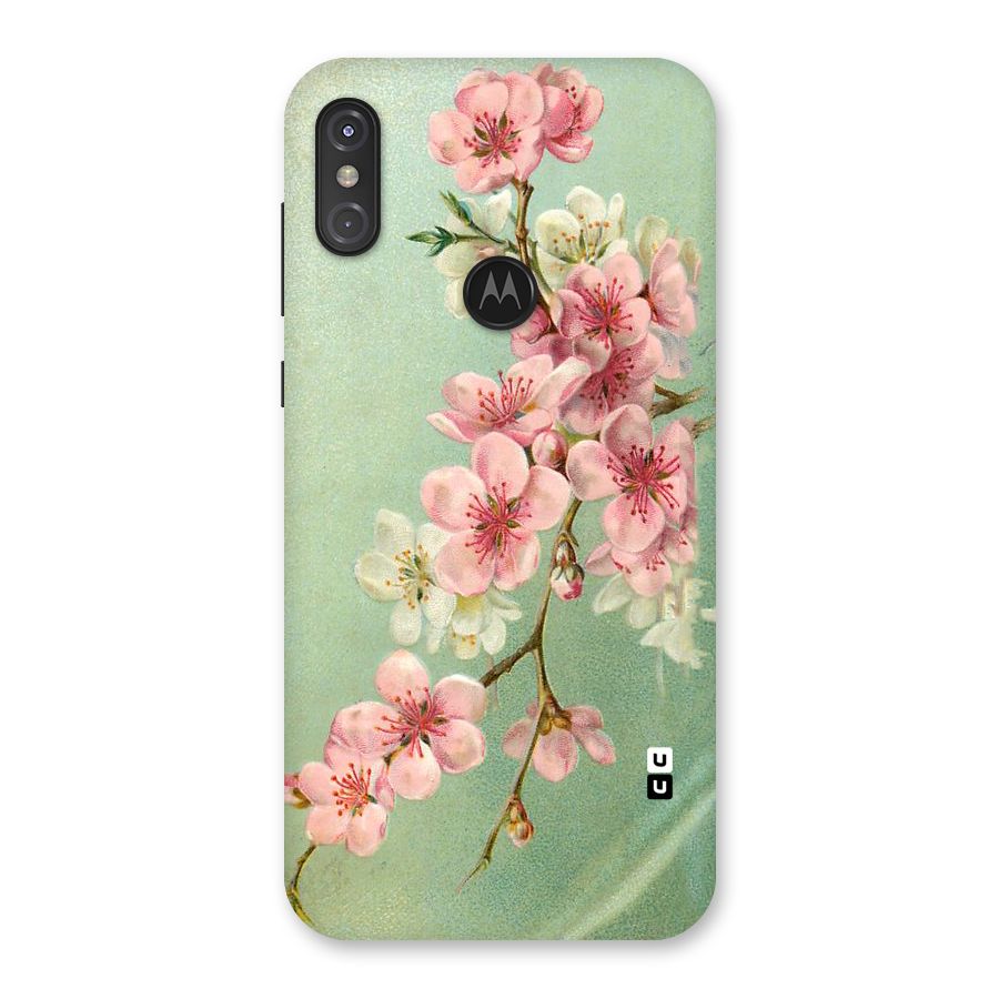 Blossom Cherry Design Back Case for Motorola One Power