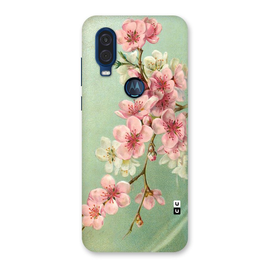 Blossom Cherry Design Back Case for Motorola One Vision