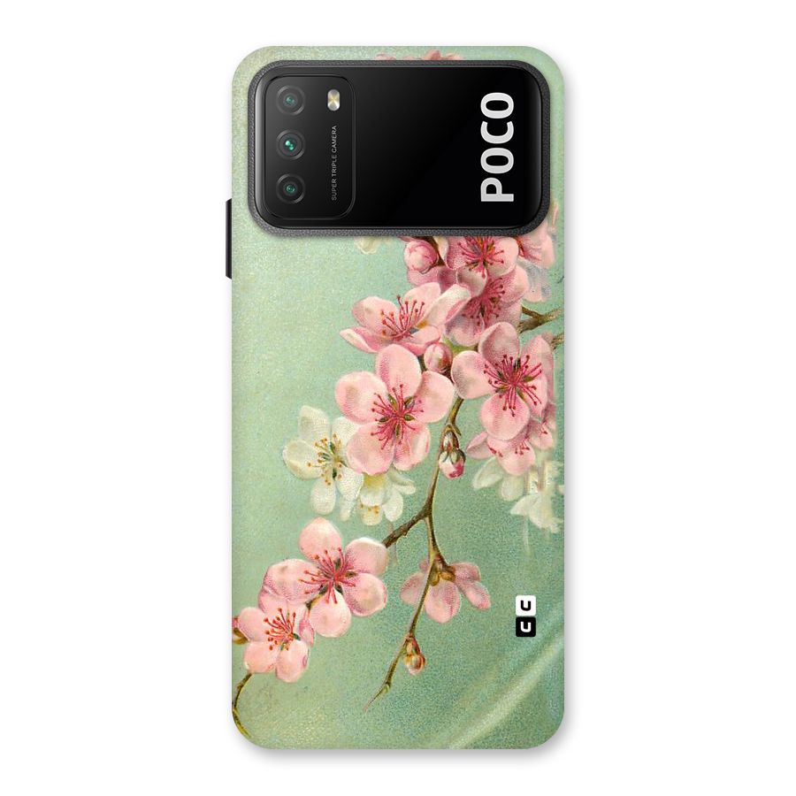 Blossom Cherry Design Back Case for Poco M3
