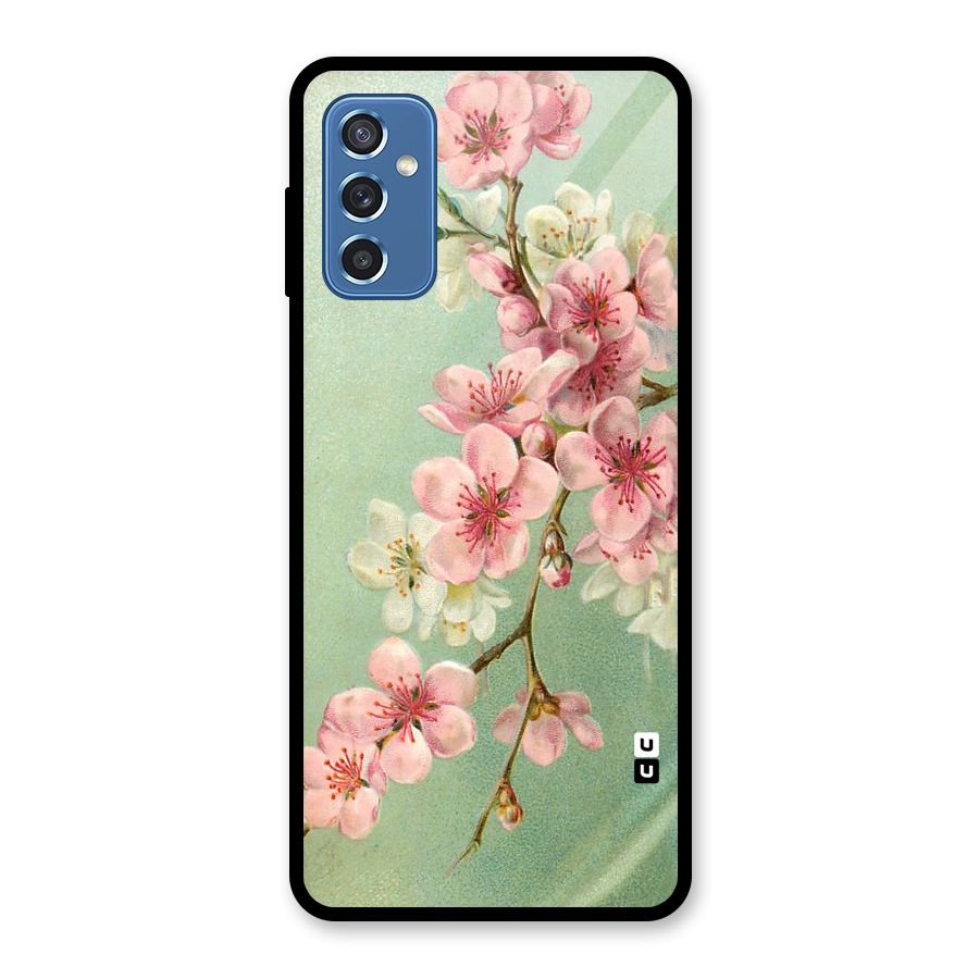 Blossom Cherry Design Glass Back Case for Galaxy M52 5G