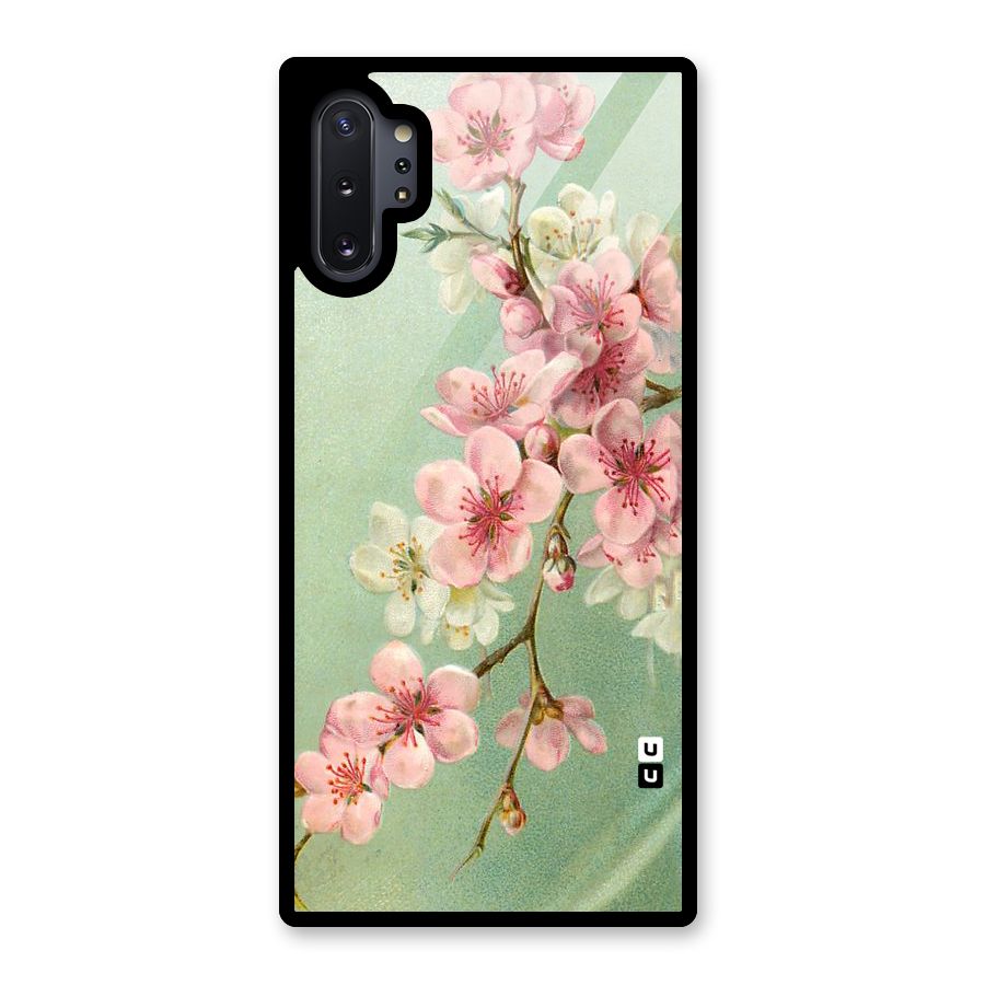 Blossom Cherry Design Glass Back Case for Galaxy Note 10 Plus