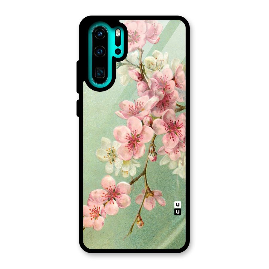 Blossom Cherry Design Glass Back Case for Huawei P30 Pro