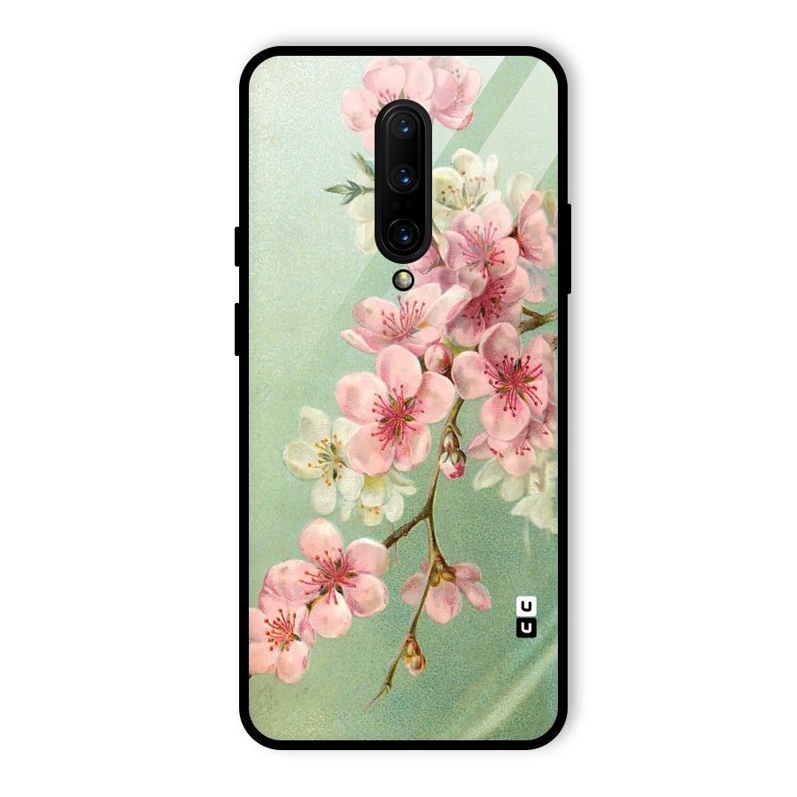 Blossom Cherry Design Glass Back Case for OnePlus 7 Pro