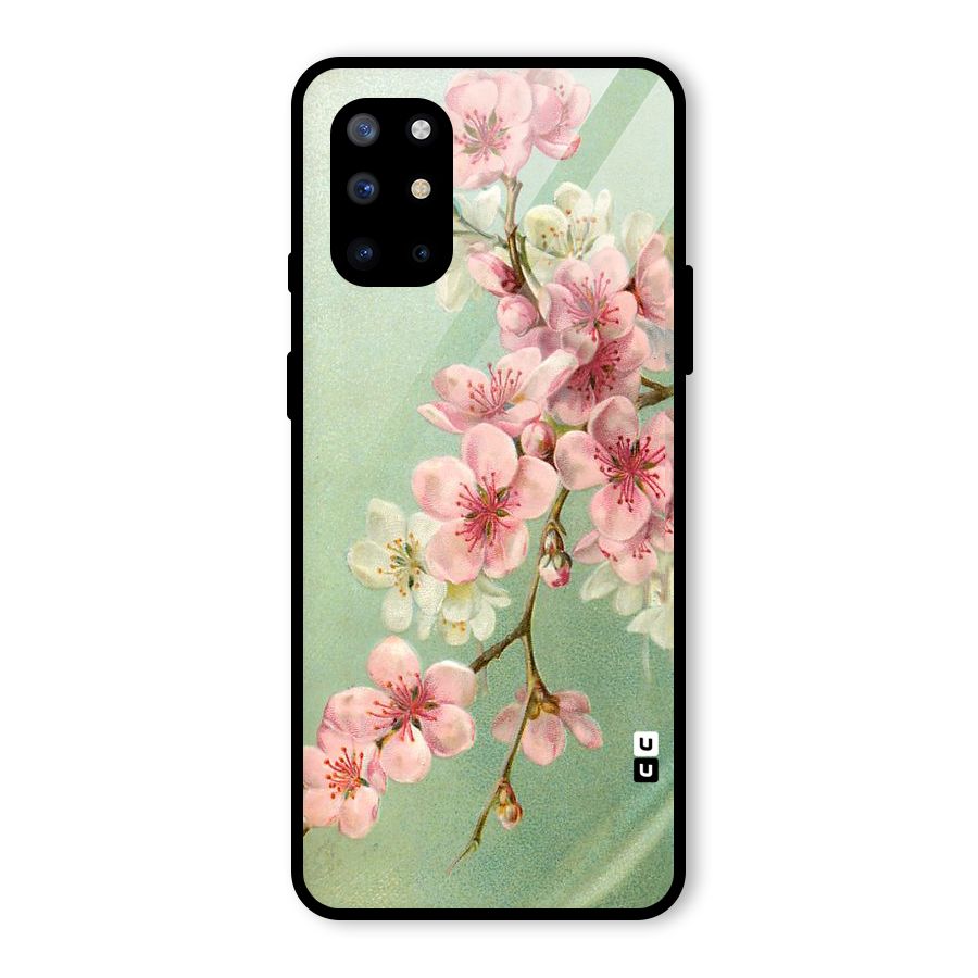 Blossom Cherry Design Glass Back Case for OnePlus 8T