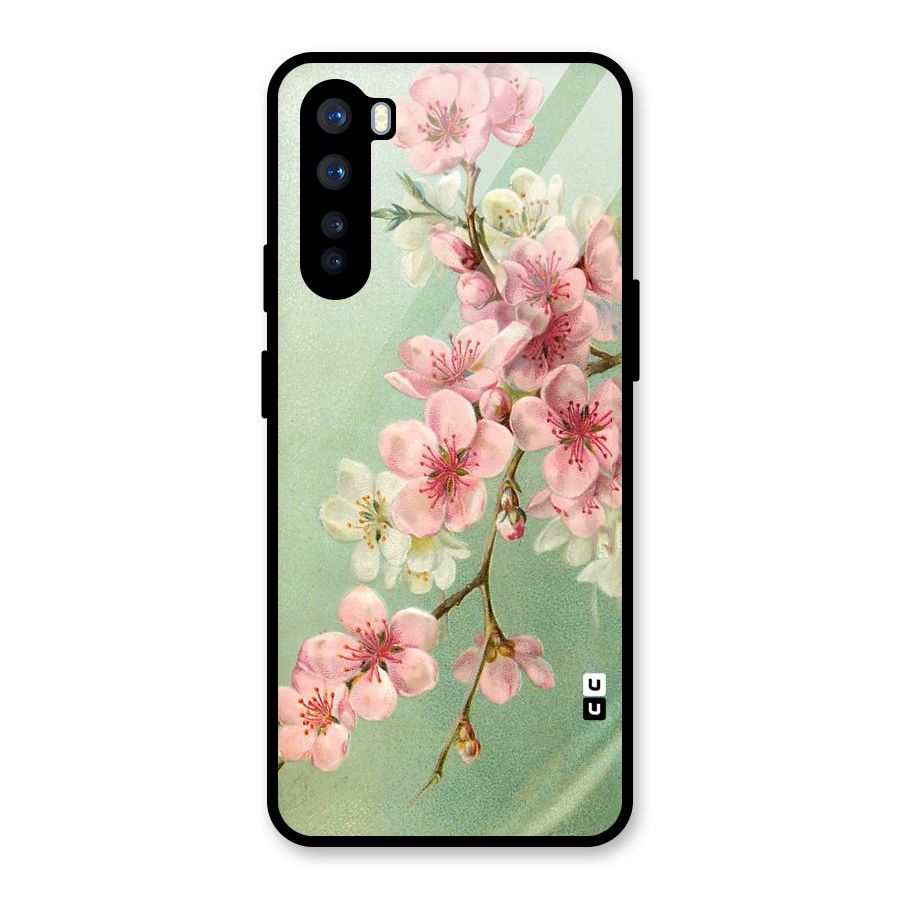 Blossom Cherry Design Glass Back Case for OnePlus Nord