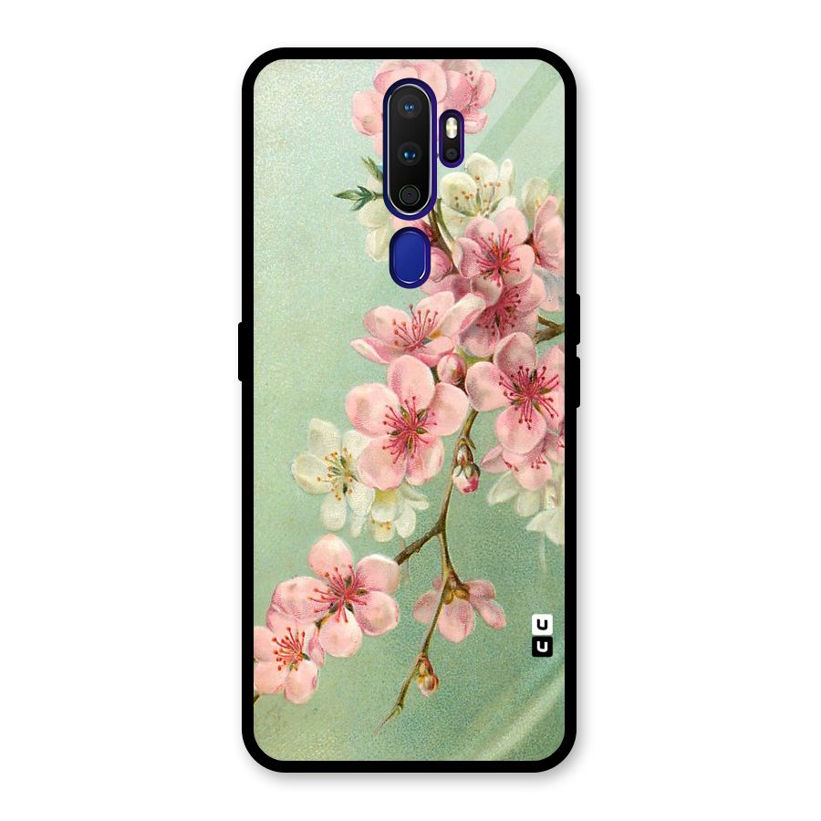 Blossom Cherry Design Glass Back Case for Oppo A9 (2020)