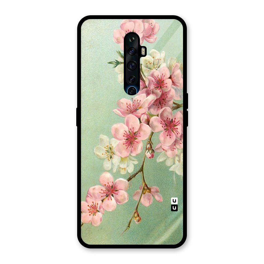 Blossom Cherry Design Glass Back Case for Oppo Reno2 F