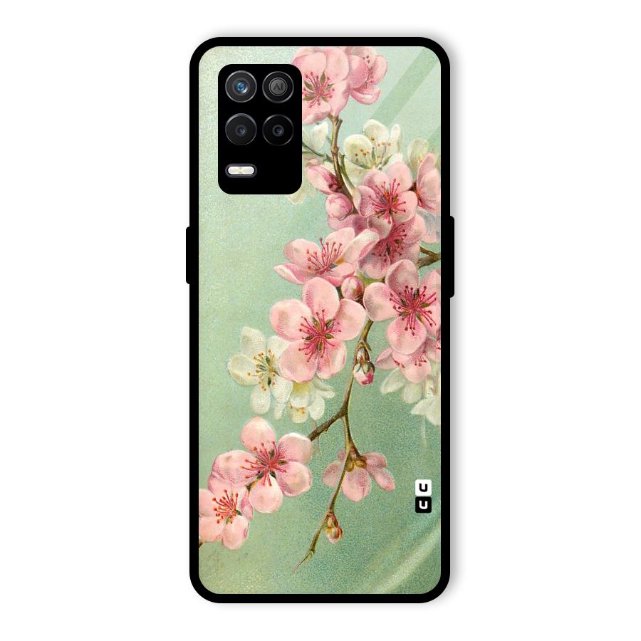 Blossom Cherry Design Glass Back Case for Realme 8 5G