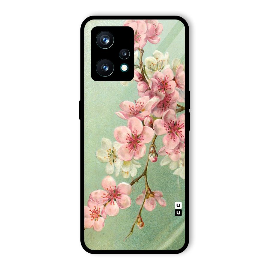 Blossom Cherry Design Glass Back Case for Realme 9
