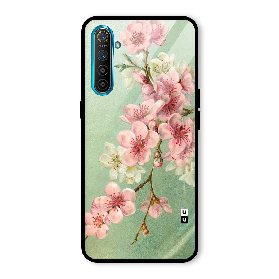 Blossom Cherry Design Glass Back Case for Realme X2