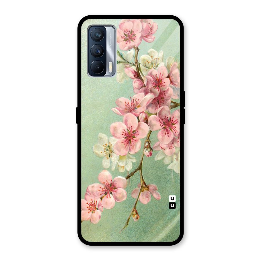 Blossom Cherry Design Glass Back Case for Realme X7