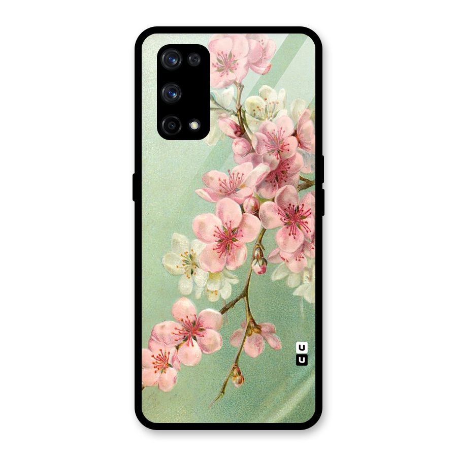 Blossom Cherry Design Glass Back Case for Realme X7 Pro