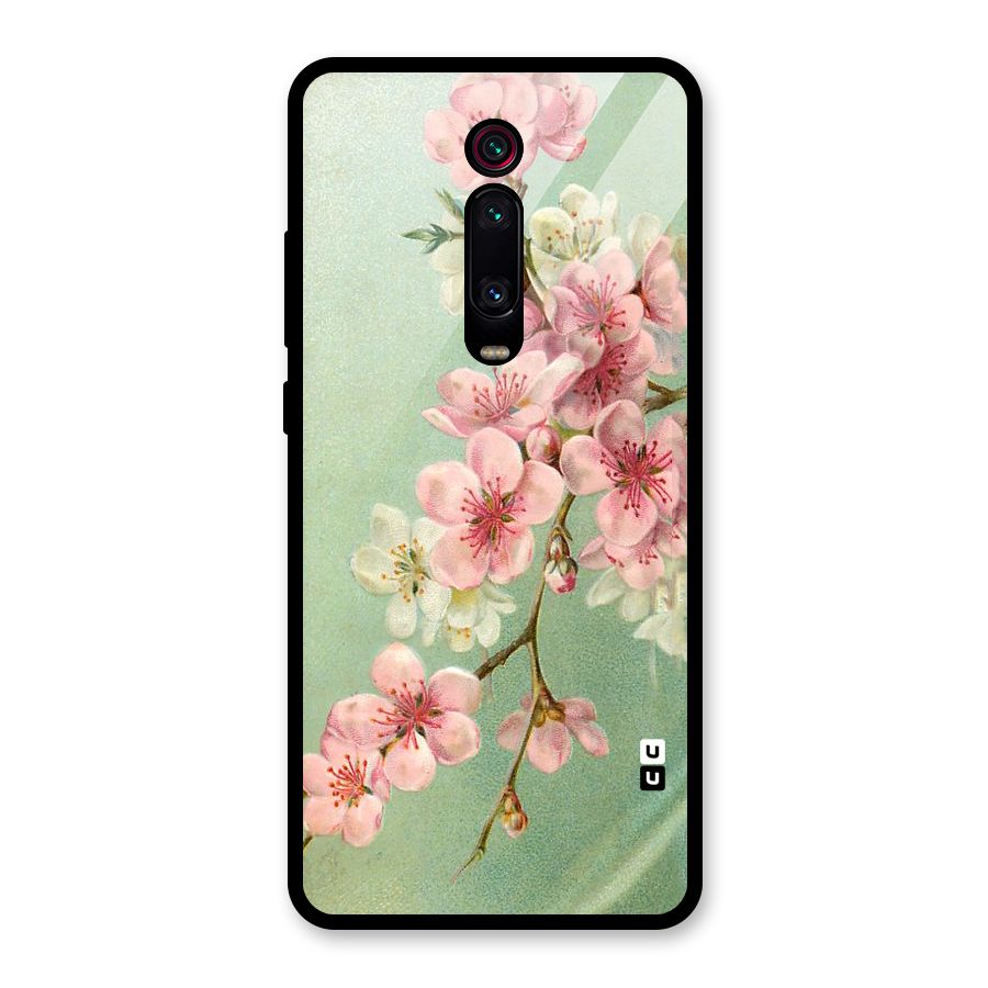 Blossom Cherry Design Glass Back Case for Redmi K20 Pro