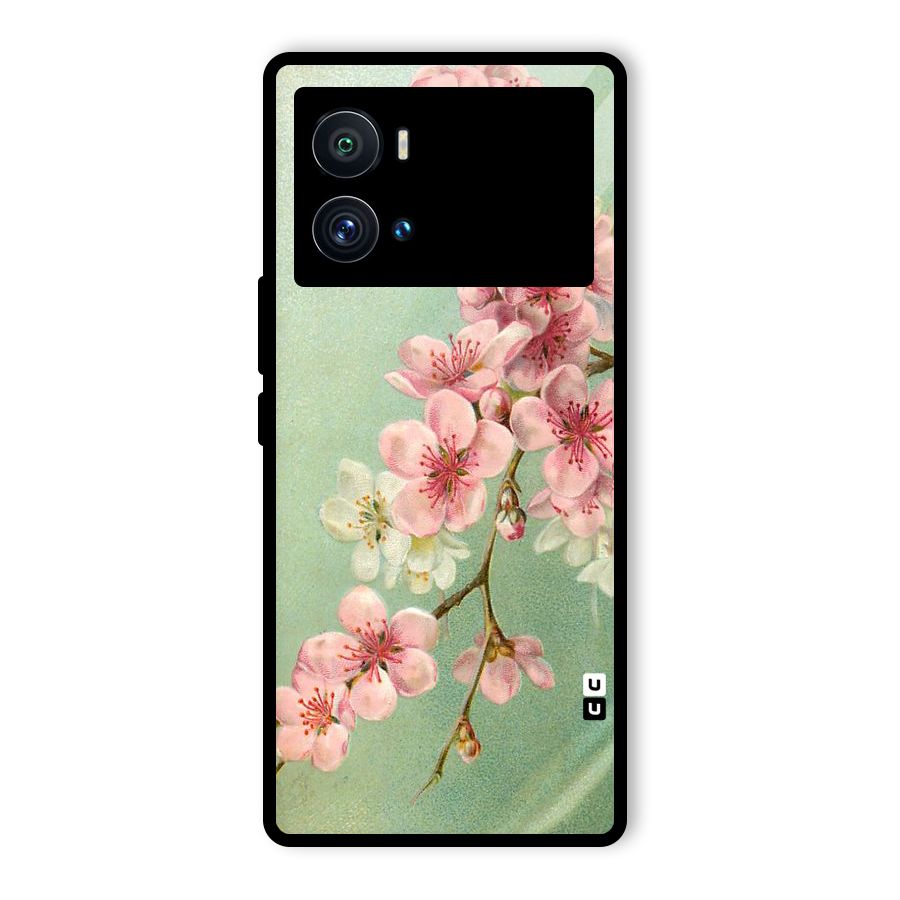 Blossom Cherry Design Glass Back Case for Vivo iQOO 9 Pro