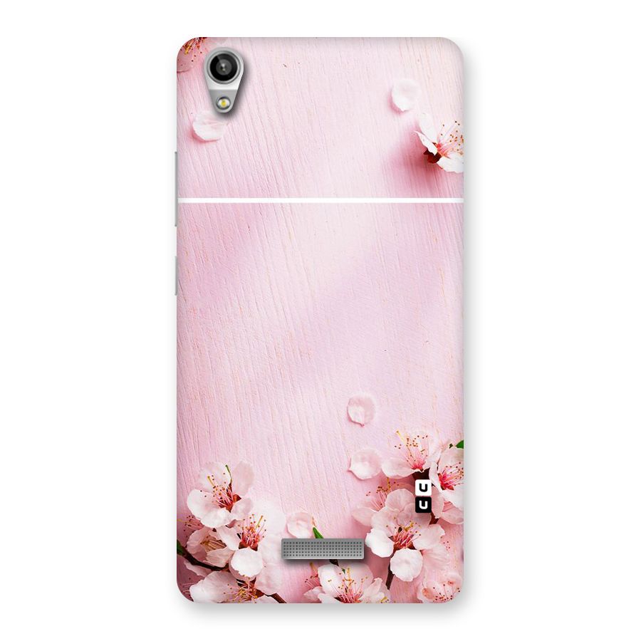 Blossom Frame Pink Back Case for Lava-Pixel-V1