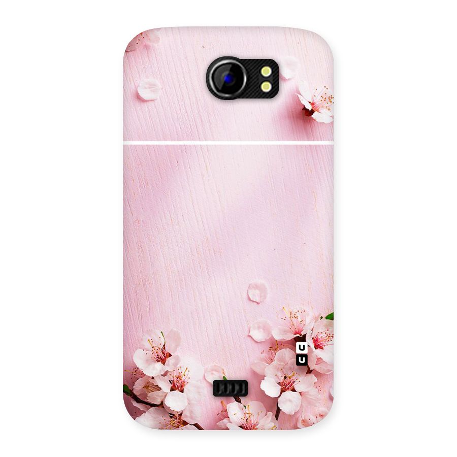 Blossom Frame Pink Back Case for Micromax Canvas 2 A110
