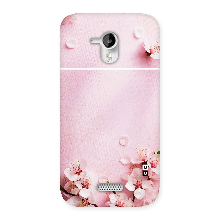 Blossom Frame Pink Back Case for Micromax Canvas HD A116