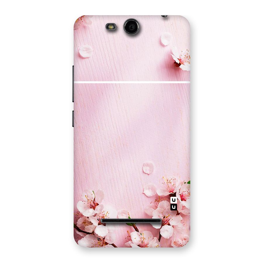 Blossom Frame Pink Back Case for Micromax Canvas Juice 3 Q392