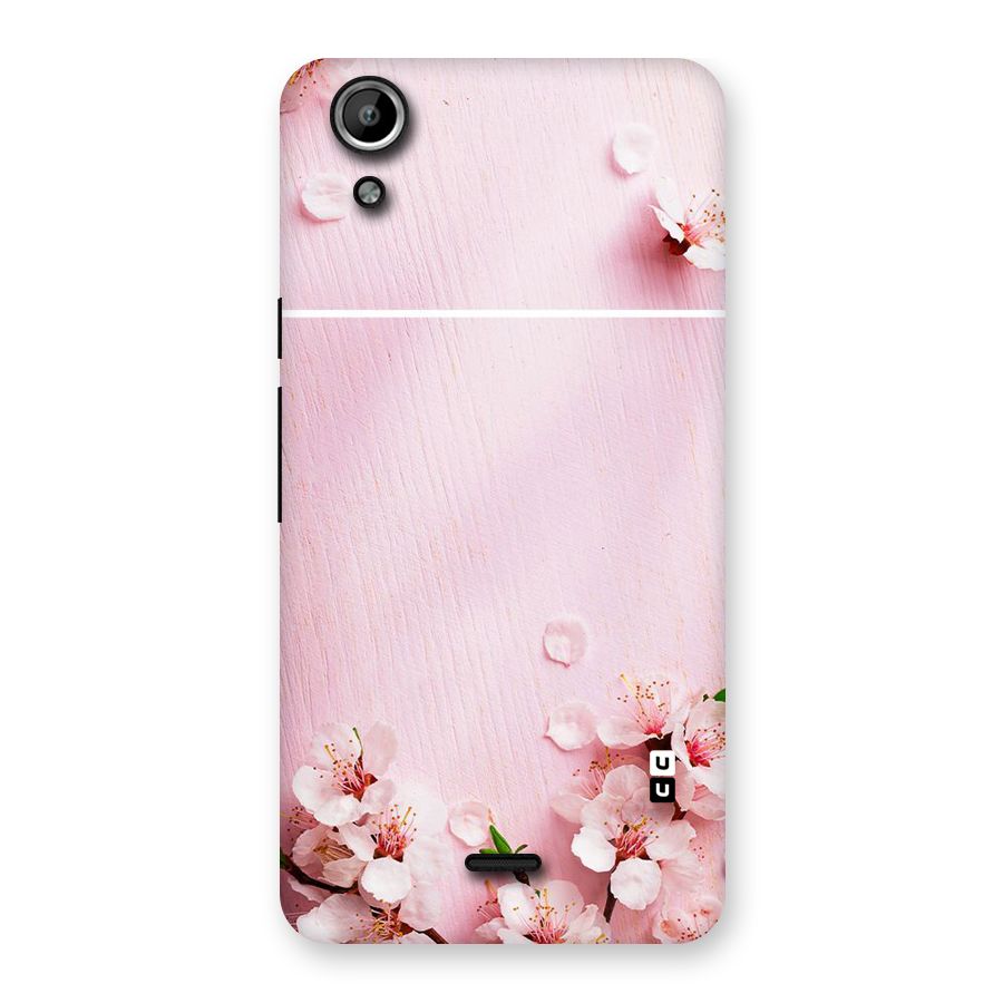 Blossom Frame Pink Back Case for Micromax Canvas Selfie Lens Q345