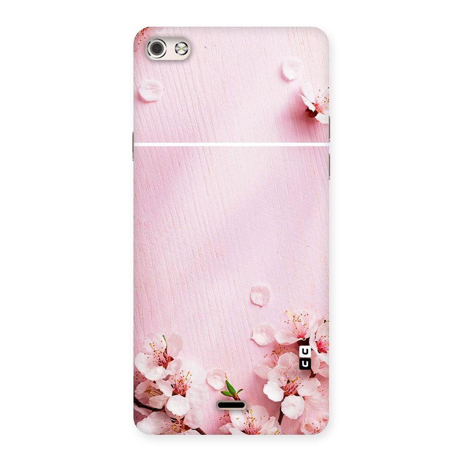 Blossom Frame Pink Back Case for Micromax Canvas Silver 5