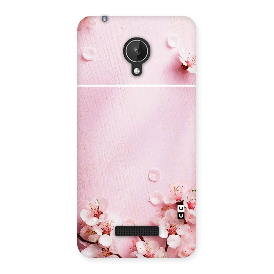 Blossom Frame Pink Back Case for Micromax Canvas Spark Q380